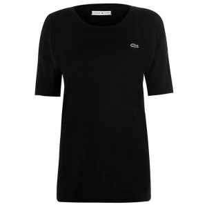 Lacoste Block Tape T Shirt - Blk/Blk/Wht