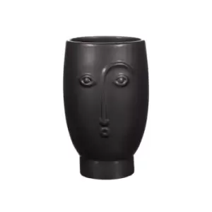 Sass & Belle Face Vase Matt Black