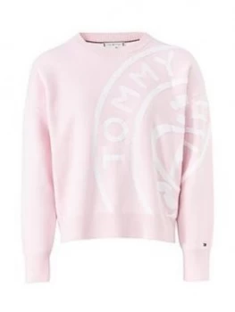 Tommy Hilfiger Bobbee Stamp Logo Sweater - Pink