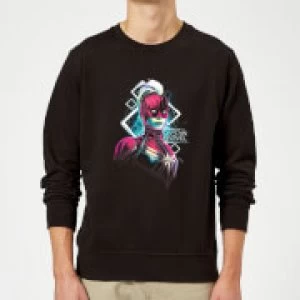 Captain Marvel Neon Warrior Sweatshirt - Black - XL