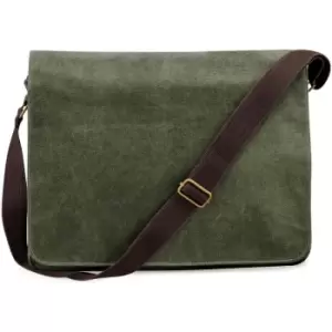 Quadra Vintage Canvas Despatch Bag - 14 Litres (Pack of 2) (One Size) (Vintage Military Green) - Vintage Military Green