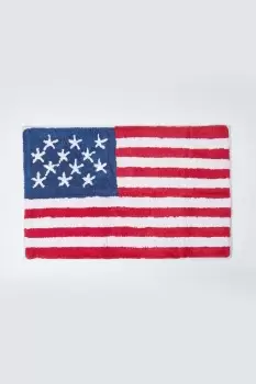 USA Flag Cotton Bath Mat