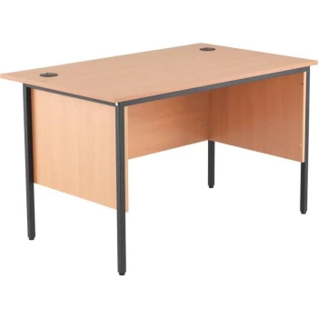 Start 18 1229MM Rectangle Desk with Side Modesty Panels - Beech