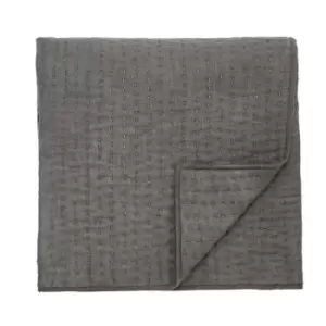 Bedeck of Belfast Kayah Woven Quilted Throw - Grey