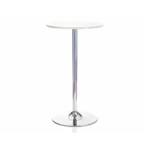 TC Office Astral High Bar Table with Trumpet Base 600mm, White