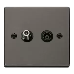 Click Scolmore Deco Non-Isolated Co-Axial and Satellite Socket - VPBN170BK