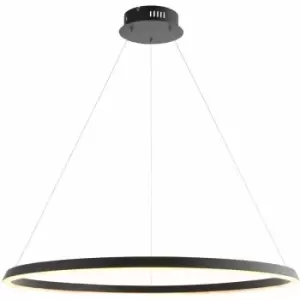 Ceiling Pendant Light - Matt Black & White Silicone - 45W LED - Bulb Included