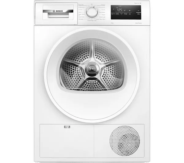 Bosch Series 4 WTH85225GB 8KG Heat Pump Tumble Dryer - White - A++ Rated