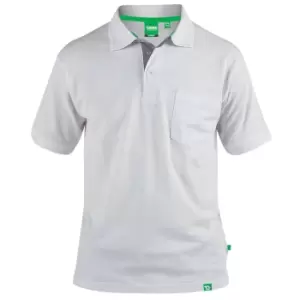 Duke Mens Grant Chest Pocket Pique Polo Shirt (M) (White)