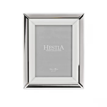 5" x 7" - HESTIA Mirror and White Glass Photo Frame