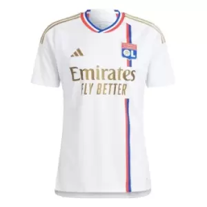 adidas Olympique Lyonnais Home Shirt 2023 2024 Adults - White