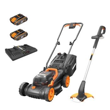 Worx WG927E 34cm 20V Cordless Grass Trimmer and Lawnmower