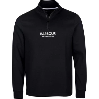 Barbour International Transmission Half Zip Sweatshirt - Black