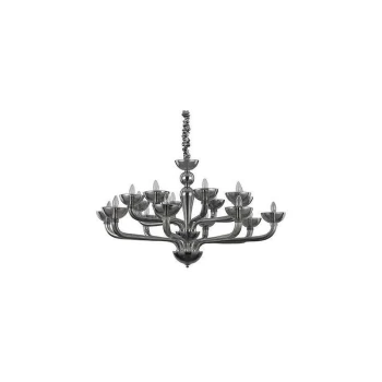 Ideal Lux Lighting - Ideal Lux Casanova - 16 Light Multi Arm Chandelier Smokey Finish, E14