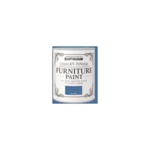 Rust-Oleum Chalk Chalky Furniture Paint Blue Silk 125ml - Blue Silk