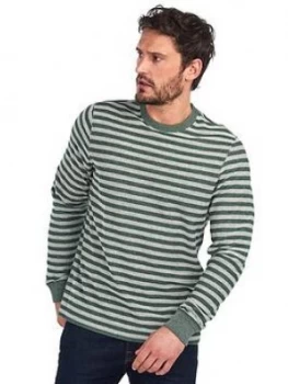 Barbour Radar Stripe Sweater - Dark Green Size XL, Men