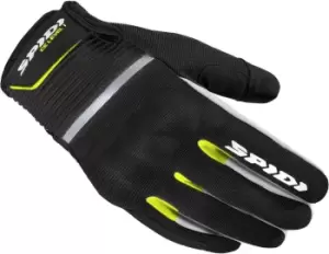 Spidi Flash Motorcycle Gloves, black-yellow, Size S, black-yellow, Size S