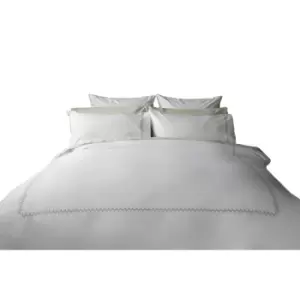 Belledorm Luna Cotton Duvet Cover Set (Double) (White)