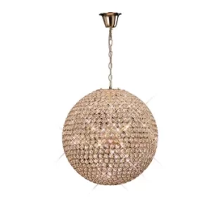 Ava Ceiling Pendant 9 Light French Gold, Crystal