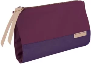 Grace Womens Accessory Clutch Bag for Computer Cables Hard Drives Pens Phones and More Lifetime Warranty Polyester Dark Purple