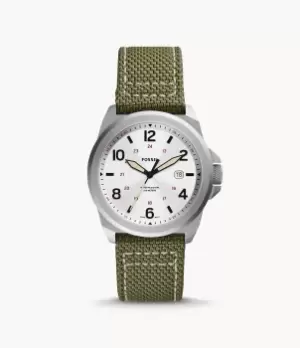 Fossil Men Bronson Three-Hand Date Olive Nylon Watch