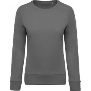 Kariban Womens/Ladies Organic Raglan Sweatshirt (XL) (Storm Grey)