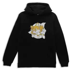 Sonic The Hedgehog Tails Fly Kids Hoodie - Black - 11-12 Years