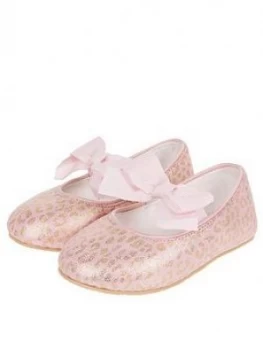 Monsoon Baby Girls Leonie Leopard Walker Shoes - Pale Pink, Size 4 Younger