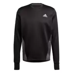 adidas Own the Run Colorblock Sweatshirt Mens - Black / Grey Six / Grey Two