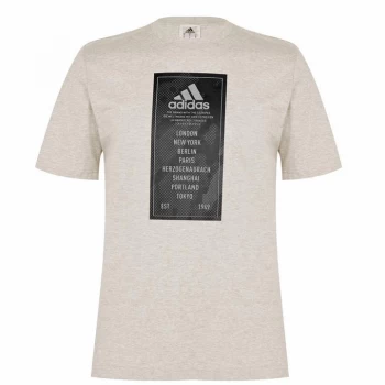 adidas QT T Shirt Mens - Grey Tour