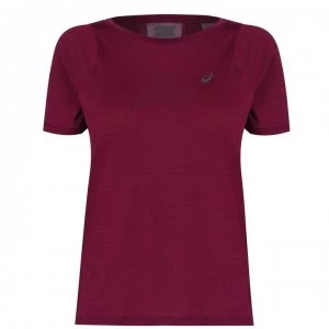 Asics Tokyo Short Sleeve T Shirt Ladies - Berry