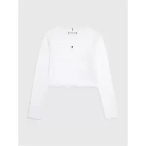 Tommy Hilfiger Essential Rib Top L/S - White