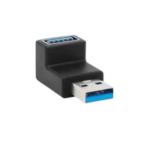 Tripp Lite U324-000-UP USB 3.0 SuperSpeed Adapter - USB-A to USB-A M/F Up Angle Black