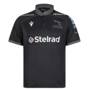 Macron Newcastle Falcons Home Jersey Mens - Black