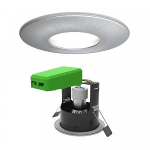 4Lite WiZ Connected SMART LED IP20 GU10 Fire Rated Downlight Satin Chrome WiFi & Bluetooth - 4L1-2215