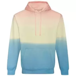 Awdis Unisex Adult Tie Dye Hoodie (L) (Pastel Sunset Dip)