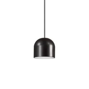 Tall LED 1 Light Dome Ceiling Pendant Light Black