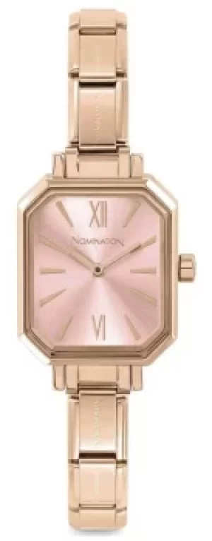 Nomination 076031/014 PARIS Watch With ROSEGOLD RECTANGULAR Jewellery