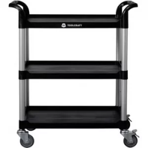 TOOLCRAFT 88 70 91 Shelf trolley Aluminium, Plastic Colour:Aluminium (natural), Black