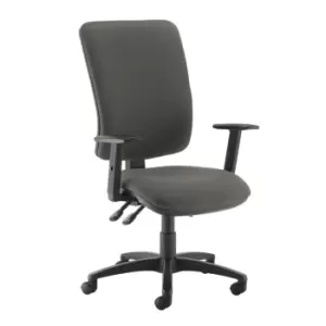 Dams MTO Senza Extra High Back Operator Chair with Adjustable Arms - Tarot Purpl