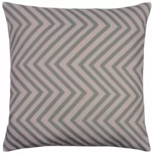 Furn. Zig Zag 100% Recycled Polyester Filled Cushion Blush/Grey