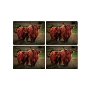 Rural Roots Highland Cows Placemat Pack Of 4