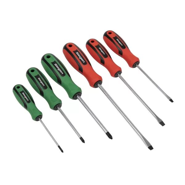 Genuine SEALEY S0615 Soft Grip Screwdriver Set 6pc