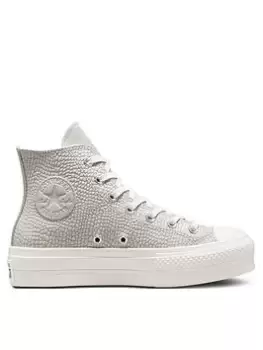 Converse Chuck Taylor All Star Lift Hi-Tops - Beige, Beige, Size 8, Women