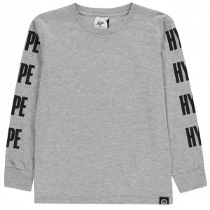 Hype Block Long Sleeve Top - Grey