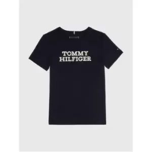 Tommy Hilfiger Logo Tee S/S - Blue