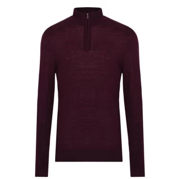 Howick Merino Funnel Neck Jumper - Burgundy