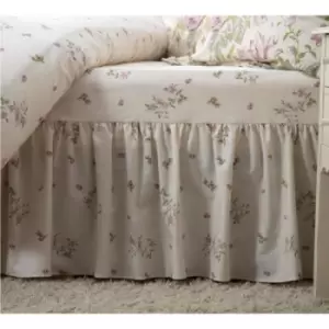 Rose Boutique Fitted Valance (Kingsize) (Ivory/Pink/Green) - Ivory/Pink/Green - Belledorm