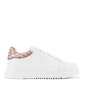 Emporio Armani Leather Chunky Trainers White Size 7 Women