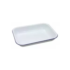 Falcon Enamel Bakepan - Traditional White 28cm x 23cm x 4.5D